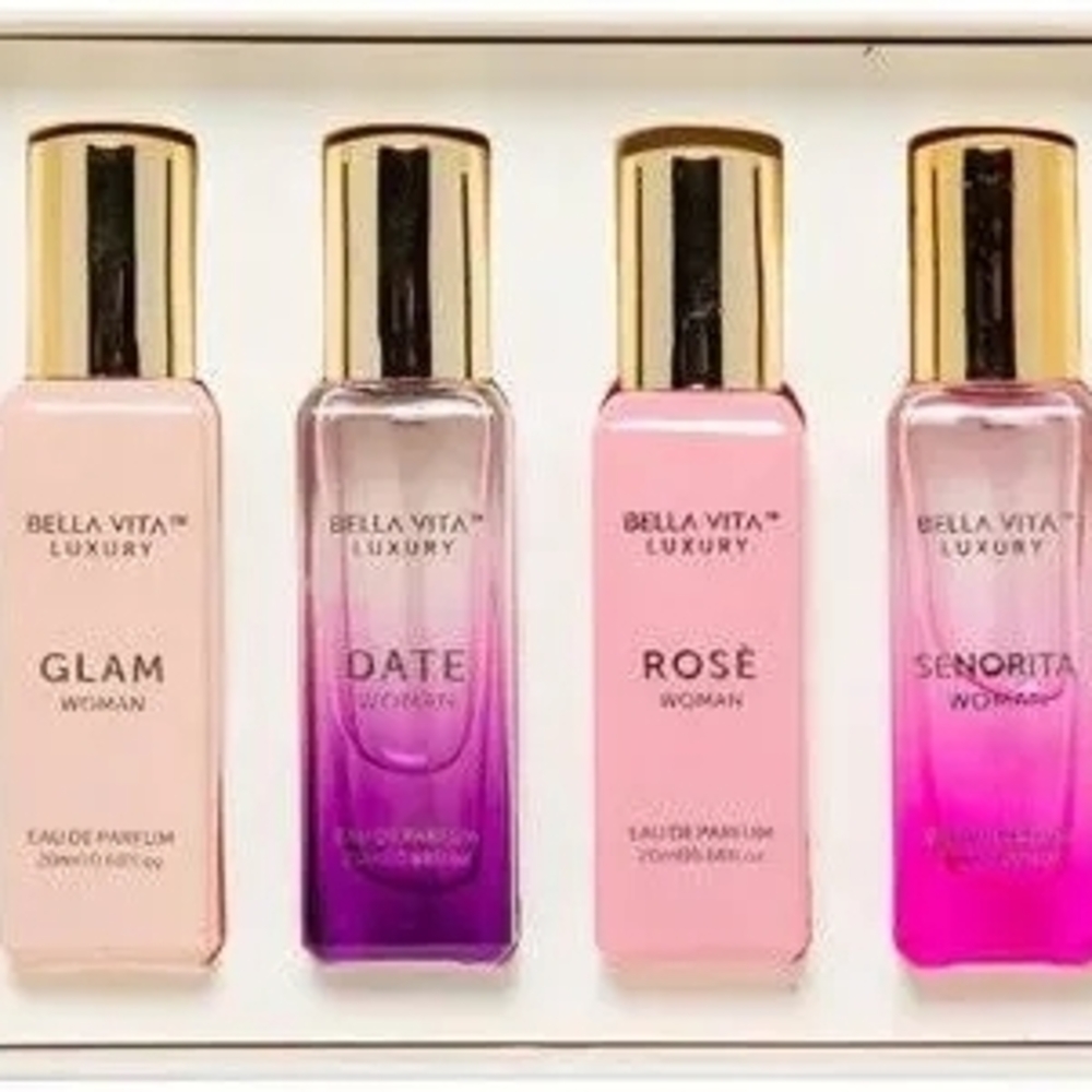 Bella Vita Perfume Set - Gold, Purple, Pink